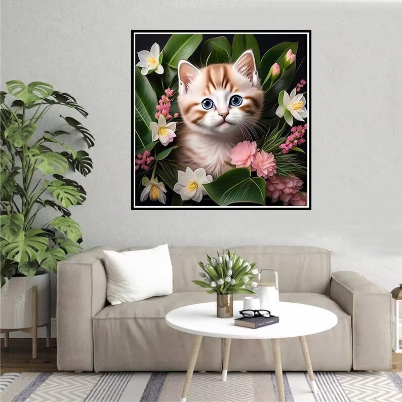 Amazon | 猫 ダイヤモンドアート キット ダイヤモンド アート スクエア